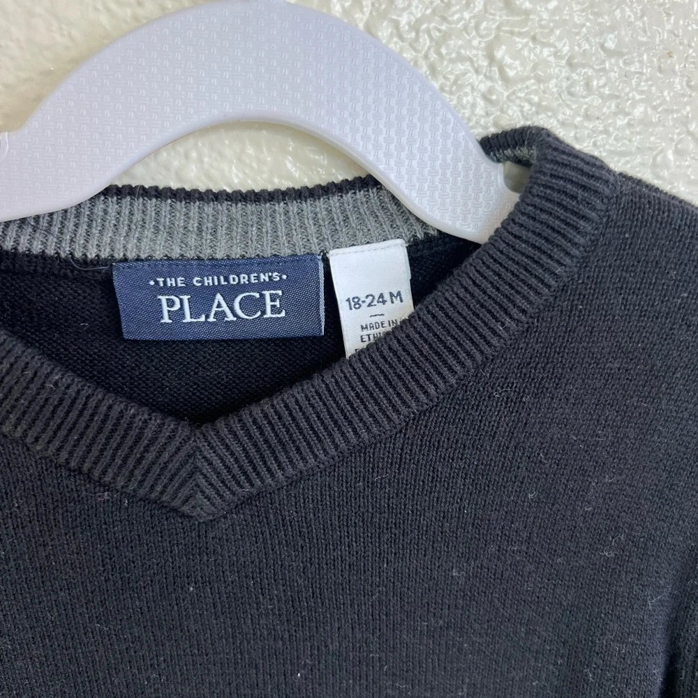 The Children's Place black V-Neck Sweater